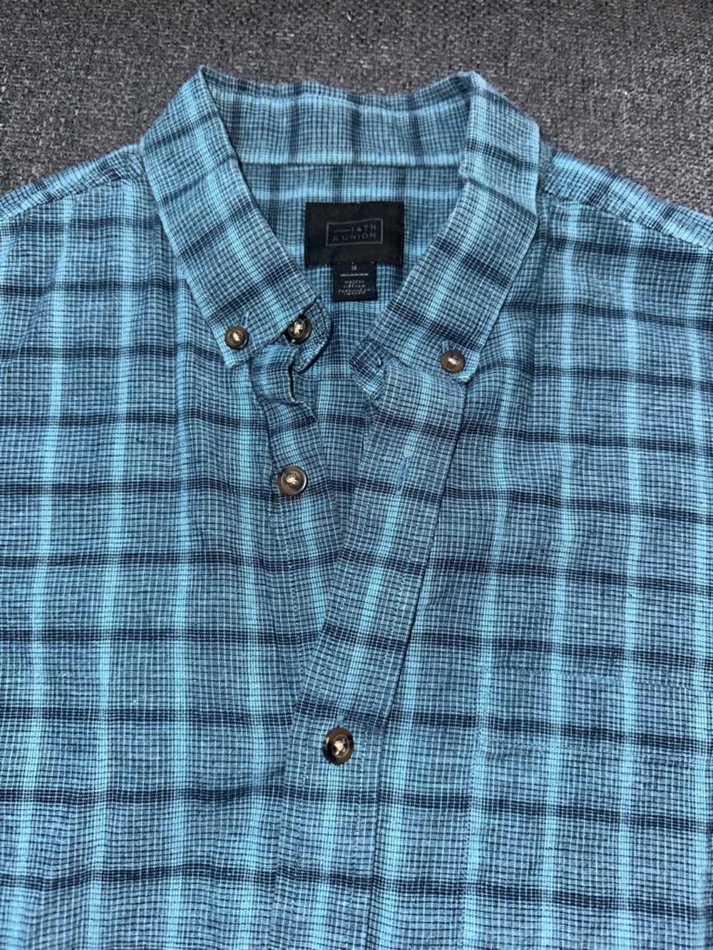 14th & Union Blue Plaid Button-Down Shirt